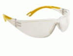 Lux optical Starlux munkavédelmi szemüveg, rugalmas bikolor szárvégek, páramentes, ívelt polikarbonát, víztiszta lencsével 60565-ös