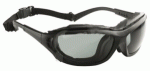 Lux optical Madlux 2/1 munkavédelmi szemüveg, mobil belső szivacsbélés és szárösszekötő gumipántok, karc+páramentes szürke lencse 60973-os