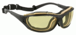 Lux optical Madlux 2/1 munkavédelmi szemüveg, mobil belső szivacsbélés és szárösszekötő gumipántok, karc+páramentes sárga lencse 60976-os