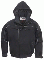 Coverguard munkaruha TAO dzseki fekete, lélegző, szél- és vízálló softshell anyag, körbefutó fényvisszaverő csík XTABB ***KIFUTÓ***