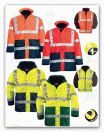 Coverguard jól láthatósági munkaruha 4 az 1-ben FLUO PE KABÁTOK (70550 )többféle színben 70550-70604